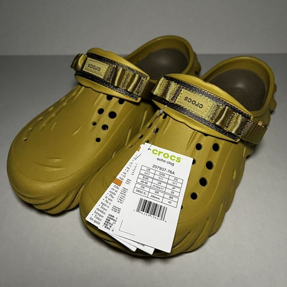 New Crocs Echo Clogs Mens Size 11 Desert Grass (207937-76A) NWT Shoes Slides - Picture 2 of 5
